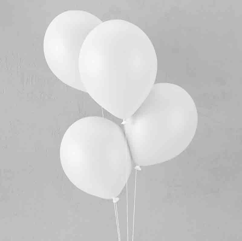 10 Ballon blanc 30cm - Bouteille hélium discount