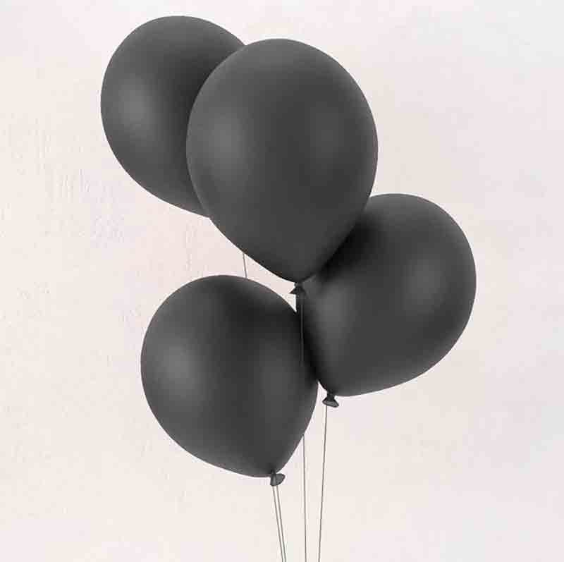 10 Ballon noir 30cm - Bouteille hélium discount